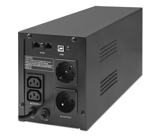 Qoltec UPS Line Interactive | Monolith | 2000VA | 1200W | LCD | USB - 1180152 - zdjęcie 2